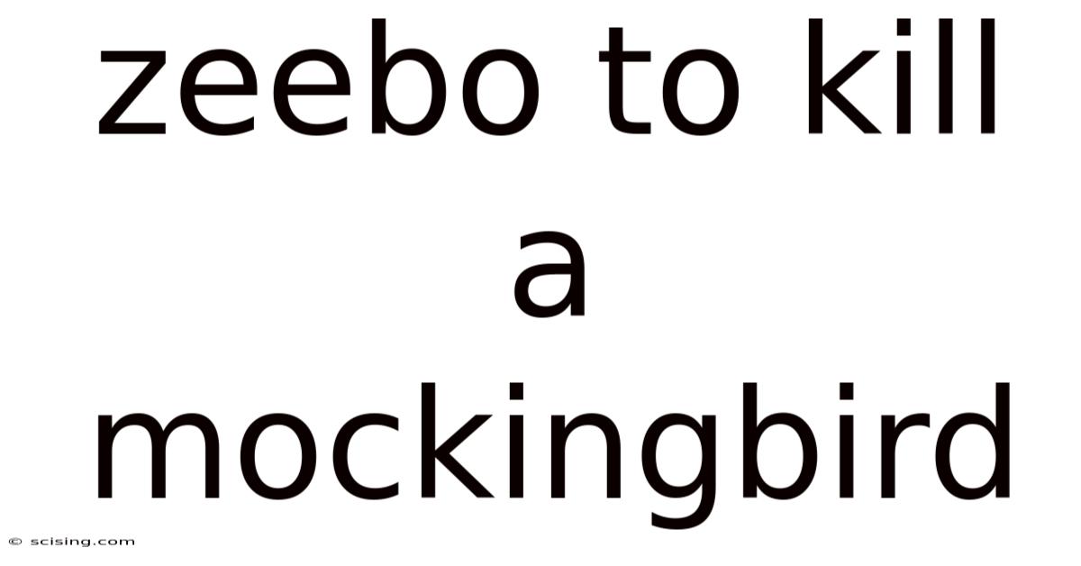 Zeebo To Kill A Mockingbird